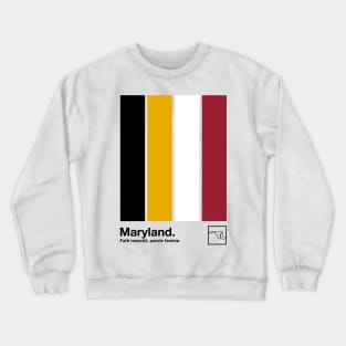 Maryland // Original Minimalist Artwork Poster Design Crewneck Sweatshirt